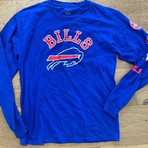 Buffalo Bills NFL Champion Royal Blue Long Sleeve Tee unisex M VGUC